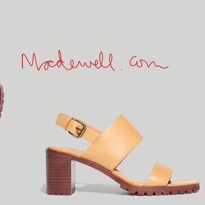 Madewell The Kiera Lugsole Sandal, size 7.5, Desert camel color (tan)